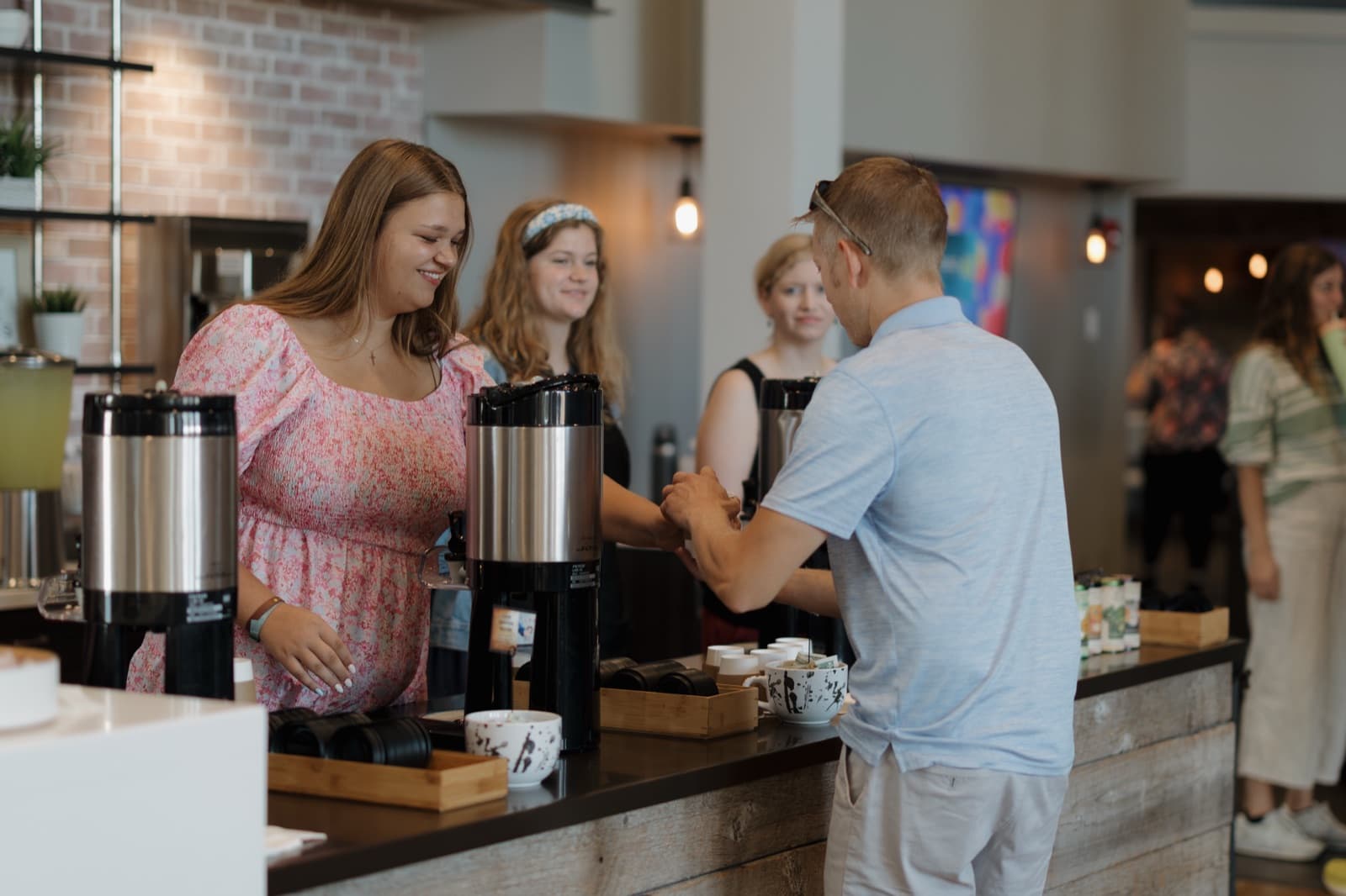 College students gathering at H2O