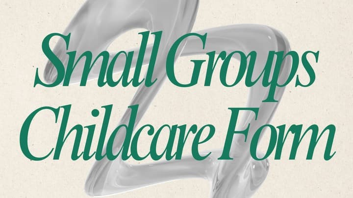 Small Groups Childcare Form